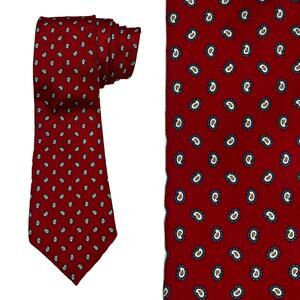 7th‎ Ave Neck Tie Red White Blue Paisley Print Men's Suit Accessories Formal